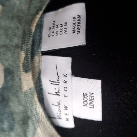 🌻Nicole Miller 100% Linen Blouse! Sz M - Picture 5 of 5